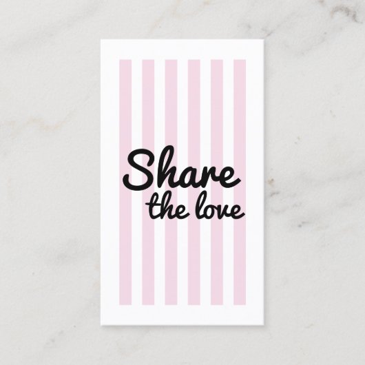 Modern Cool Pink Stripes Black Bold Salon Aanbevelingskaartje (Voorkant)