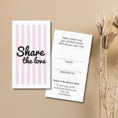 Modern Cool Pink Stripes Black Bold Salon Aanbevelingskaartje