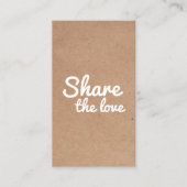 Modern Cool Printed Kraft Bold Salon Aanbevelingskaartje (Voorkant)