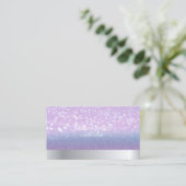 Modern Cool Professional Glitter Bokeh Ombre Visitekaartje (Staand voorkant)