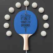 Modern Cool Quote Zwart en Blauw Tafeltennisbatje