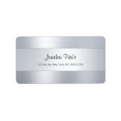 Modern Cool Script Silver Sjabloon Top Adres Etiket (Voorkant)