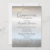 Modern Cool Silver Diamonds Quinceañera Kaart (Voorkant)