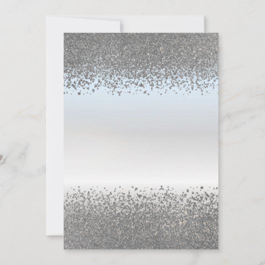 Modern Cool Silver Diamonds Quinceañera Kaart (Achterkant)