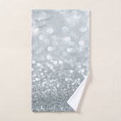 Modern Cool Silver Glitter Bokeh Bad Handdoek (Handdoek)