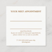 Modern Cool Simple Black Faux Gold Hair Stylist Vierkante Visitekaartje (Achterkant)