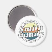 Modern Cool Simple Colorful Family Vacation Magneet (Voorkant / Achterkant)