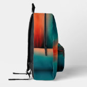 Modern Cool Sunset Gradient Blauwgroen Groen Sinaa Bedrukte Rugzak (Links)