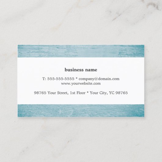 Modern Cool Texture Blue White Interior Designer Visitekaartje (Achterkant)