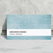 Modern Cool Texture Blue White Interior Designer Visitekaartje