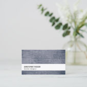 Modern Cool Texture Blue White Interior Designer Visitekaartje (Staand voorkant)