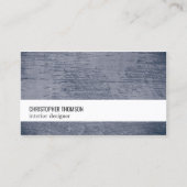 Modern Cool Texture Blue White Interior Designer Visitekaartje (Voorkant)