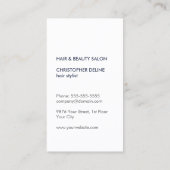 Modern Cool Textured Blue Scissor Hair Stylist Visitekaartje (Achterkant)