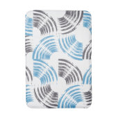 Modern, cool, trendy blue abstract brush strokes badmat (Voorkant Verticaal)