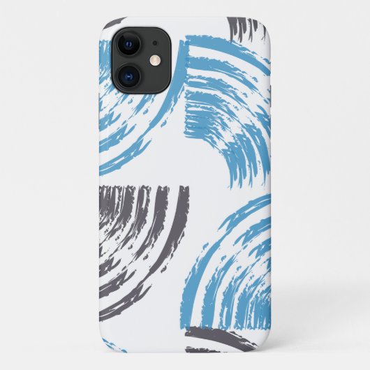 Modern, cool, trendy blue abstract brush strokes Case-Mate iPhone case (Achterkant)
