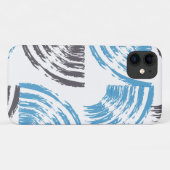 Modern, cool, trendy blue abstract brush strokes Case-Mate iPhone case (Achterkant (horizontaal))