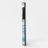 Modern, cool, trendy blue abstract brush strokes Case-Mate iPhone case (Achterkant/links)