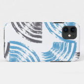 Modern, cool, trendy blue abstract brush strokes Case-Mate iPhone case (Achterkant (horizontaal))