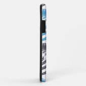 Modern, cool, trendy blue abstract brush strokes Case-Mate iPhone case (Achterkant/rechts)