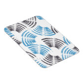 Modern, cool, trendy blue abstract brush strokes magneet (Rechterzijde)