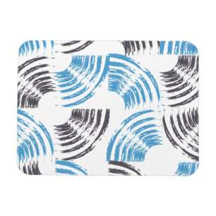 Modern, cool, trendy blue abstract brush strokes magneet