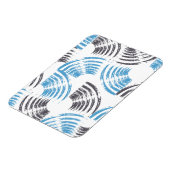 Modern, cool, trendy blue abstract brush strokes magneet (Linkerzijde)