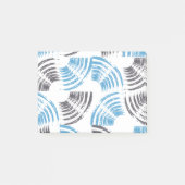 Modern, cool, trendy blue abstract brush strokes post-it® notes (Voorkant)