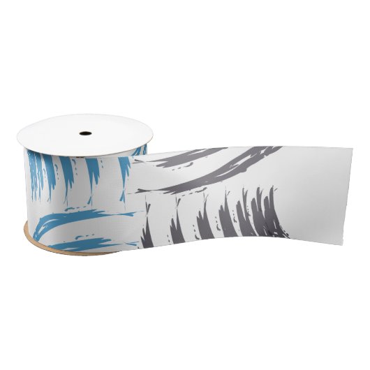 Modern, cool, trendy blue abstract brush strokes satijnen lint (Spoel)