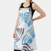 Modern, cool, trendy blue abstract brush strokes schort (Insitu)
