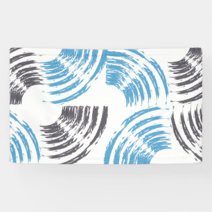 Modern, cool, trendy blue abstract brush strokes spandoek