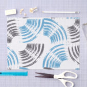 Modern, cool, trendy blue abstract brush strokes tissuepapier (Craft)