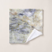 Modern Cool Trendy Blue Marble Stone Pattern Bad Handdoek (Wasdoekje)