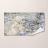 Modern Cool Trendy Blue Marble Stone Pattern Bad Handdoek (Handdoek)