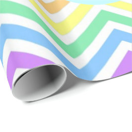 Modern, cool, trendy kleurrijke regenboog chevron cadeaupapier