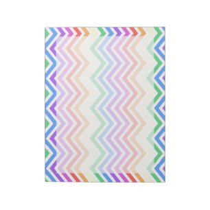 Modern, cool, trendy kleurrijke regenboog chevron notitieblok