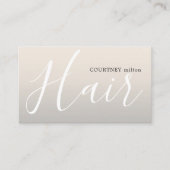 Modern Cool Typography Hair Stylist Visitekaartje (Voorkant)