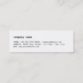 Modern Cool Wooden Blue Consultant Mini Visitekaartje (Achterkant)