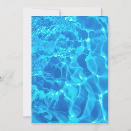 Modern Cool Zwembad Party Zomer Zwemmen Verjaardag Kaart (Achterkant)