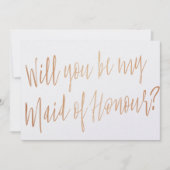 Modern Cooper: "Wil je mijn bruidsmeisje zijn?" Kaart (Voorkant)