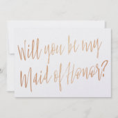 Modern Cooper: "Wil je mijn bruidsmeisje zijn?" Kaart (Voorkant)