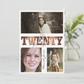 Modern Copper 288 3 Photo Afstuderen Kaart (Staand voorkant)