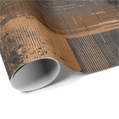 Modern Copper Bronze Shine Abstract Pattern Cadeaupapier (Rol Hoek)