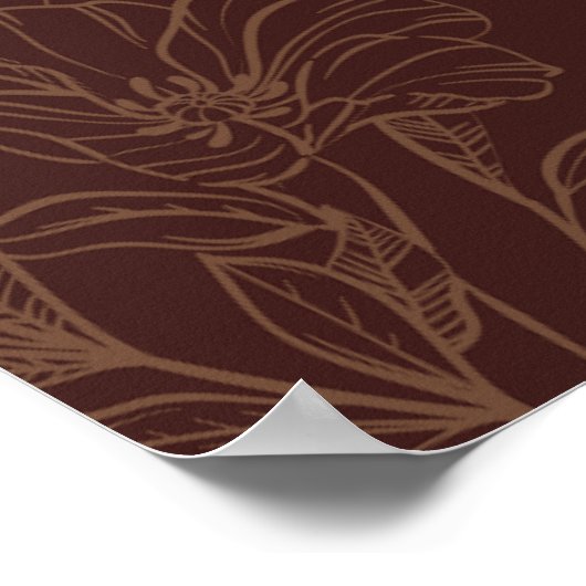 Modern Copper Brown Wedding Ceremony Welcome  Poster (Hoek)