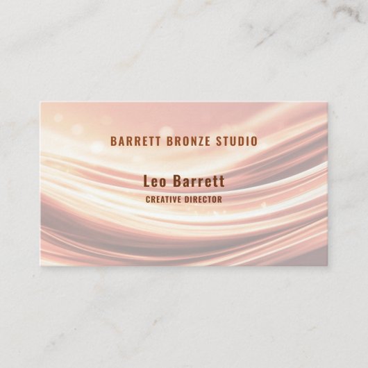 Modern Copper Fabric Design Professional 名刺 Visitekaartje (Voorkant)