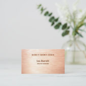 Modern Copper Hairline Design Professional Visitekaartje (Staand voorkant)