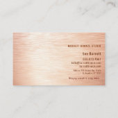 Modern Copper Hairline Design Professional Visitekaartje (Achterkant)