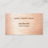 Modern Copper Hairline Design Professional Visitekaartje (Voorkant)