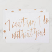 Modern Copper "Ik kan niet zeggen dat ik het zonde Kaart (Voorkant / Achterkant)