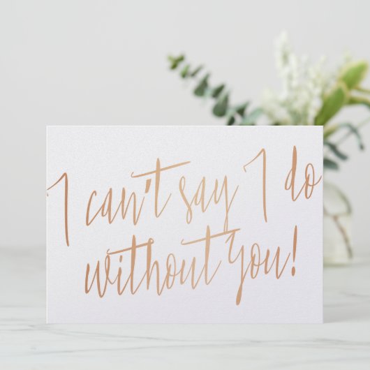 Modern Copper "Ik kan niet zeggen dat ik het zonde Kaart (Staand voorkant)