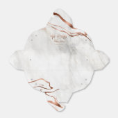 Modern Copper & Italy Marble Wedding Inspiration Bedankdoosjes (Uitgevouwen)